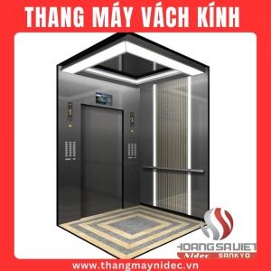Thang Máy Kính Gia Đình Cửa Mở Tay