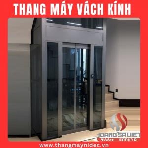 Thang Máy Kính Gia Đình Cửa Mở Tay