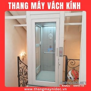 Thang Máy Kính Gia Đình Cửa Mở Tay