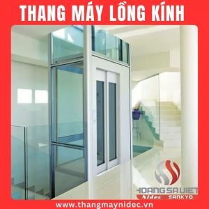 Thang Máy Kính Gia Đình Cửa Mở Tay